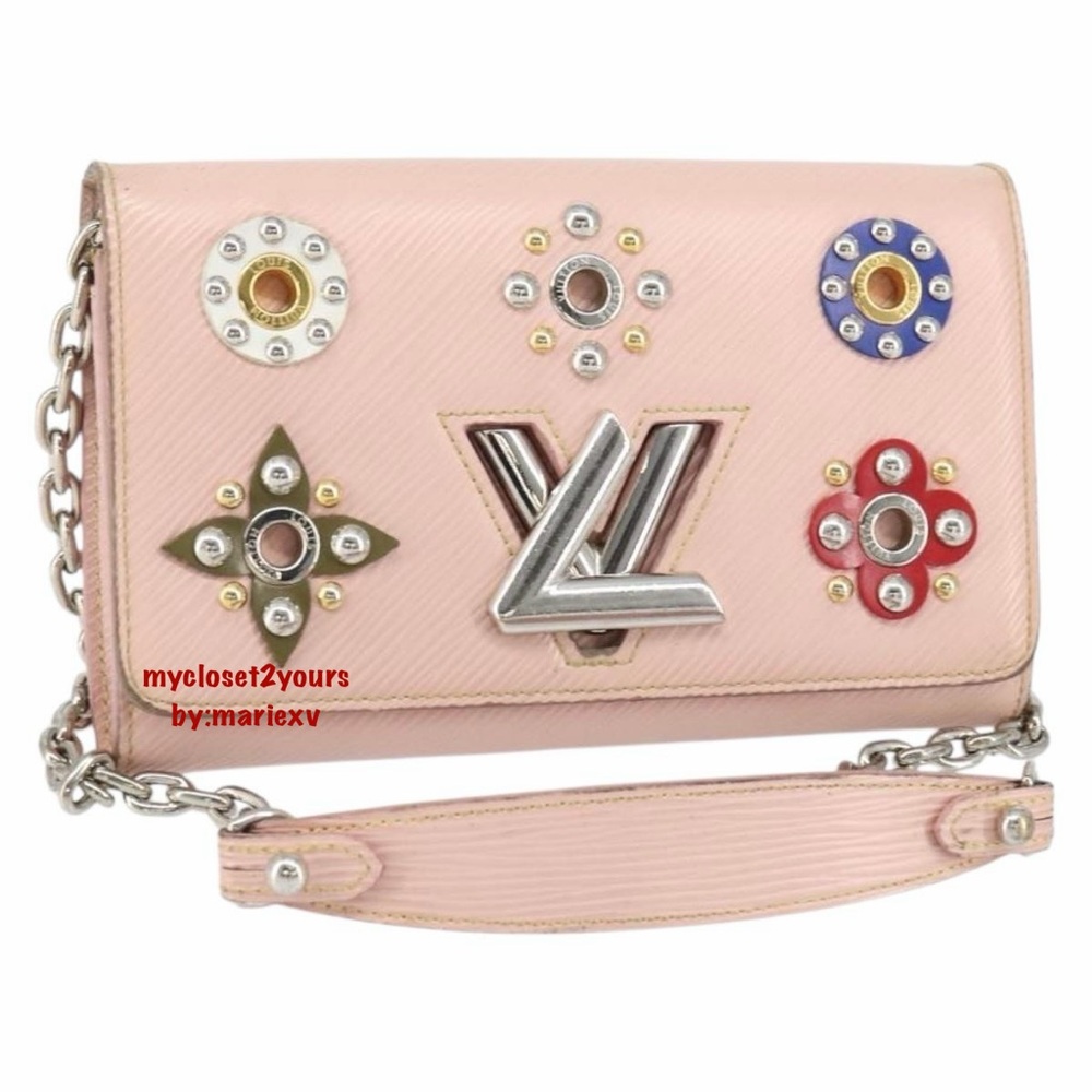 Louis Vuitton Epi Portefeuille Twist Long Wallet Rose Valerine